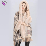 Beige Cardigan with Fur