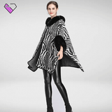 Black and White Hooded Cardigan