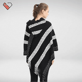 Black and White Plaid Cape