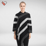 Black and White Plaid Cardigan