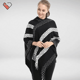 Black and White Plaid Coat