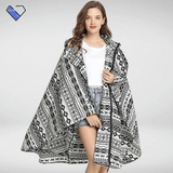 Black and White Rain Poncho