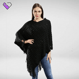 Black Sequin Poncho