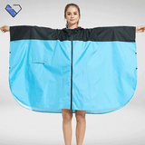 Blue Zip Up Rain Cape