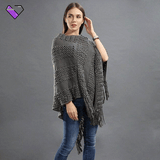 Dark Grey Poncho Cardigan