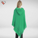 Green Poncho with Hood