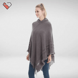 Grey Hooded Poncho