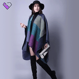 Navy Blue Poncho