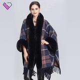 Plaid Collar Fur Plaid