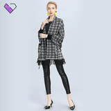 Plaid Poncho for Women