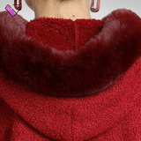 Poncho with Sleeves and Fur