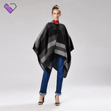 Sweet Black Plaid Poncho