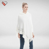 White Hooded Poncho