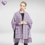 Women Purple Poncho