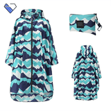 Women's Blue Rain Poncho
