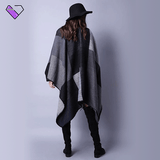 Womens Dark Poncho