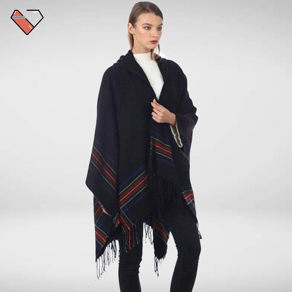 Pull à capuche Yue Ran MARINE poncho cape YM YOUMU EASTER