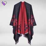 Red Flower Poncho