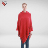 Red Poncho with Hood