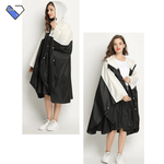 Waterproof Capes Ponchos Black and White